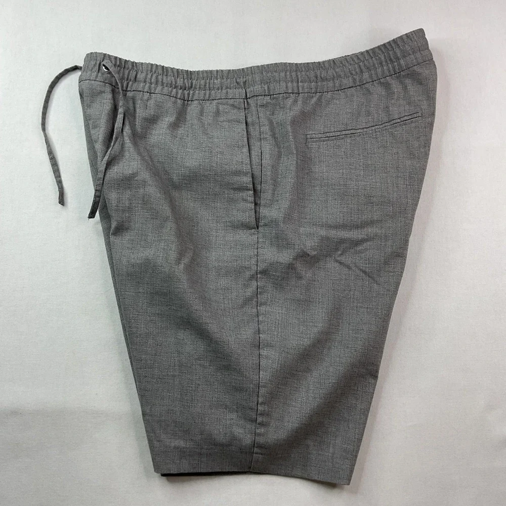 HM Shorts Mens Sz L Regular Fit Elastic Waist Drawstring Grey Heathered